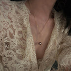 Lavender Purple Pearl Necklace - 14k Gold Filled Chain - Irregular Beauty Pearl