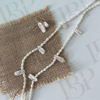 Dainty Lace Irregular Pearl Necklace - Sterling Silver Freshwater Petal Pearl Choker - Irregular Beauty Pearl