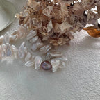 925 Sterling Silver Sunflower Pearl Necklace - Irregular Stick Pearl Choker - Irregular Beauty Pearl