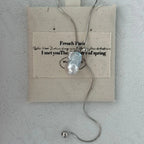 Baroque Pearl Necklace - 925 Sterling Silver Slider Chain - Irregular Beauty Pearl