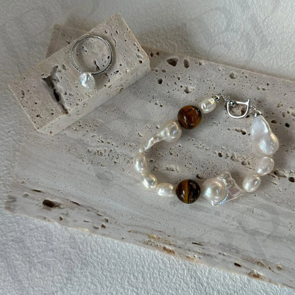 Large Baroque Pearl Bracelet - Irregular Beauty Pearl