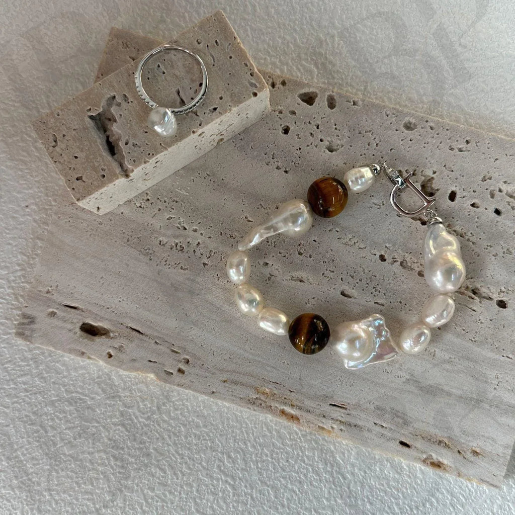 Large Baroque Pearl Bracelet - Irregular Beauty Pearl