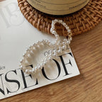 14k Gold Filled Pearl Bracelet - Woven Bridal Jewelry - Irregular Beauty Pearl