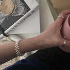 14k Gold Filled Pearl Bracelet - Woven Bridal Jewelry - Irregular Beauty Pearl