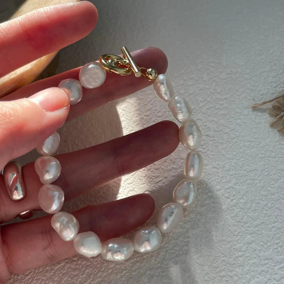 Irregular Baroque Pearl Bracelet -14k Gold Filled - Irregular Beauty Pearl