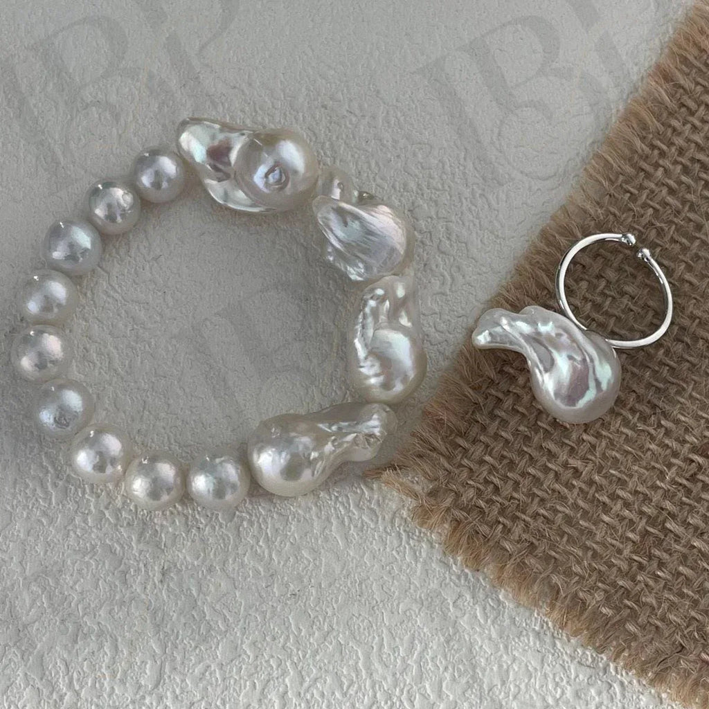 Chunky Baroque Pearl Bracelet – Irregular Freshwater Pearls - Irregular Beauty Pearl