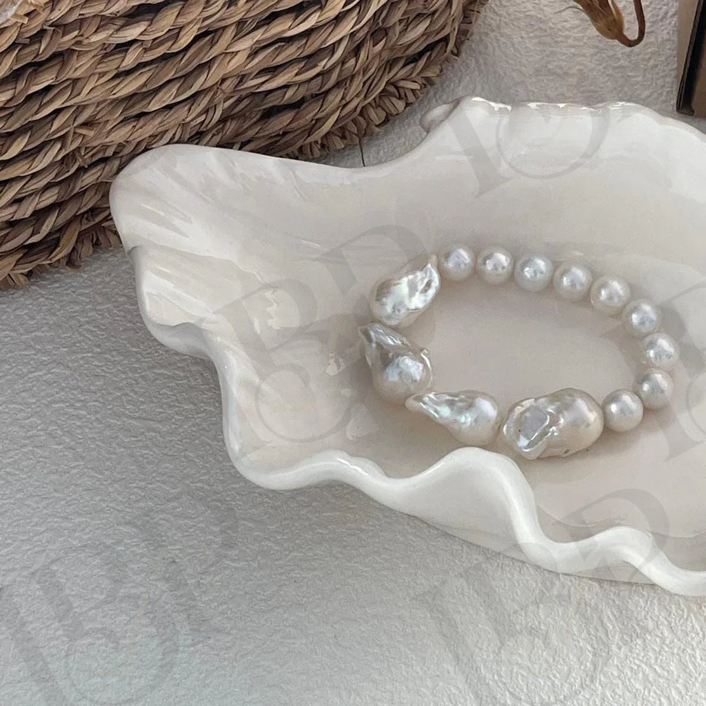 Chunky Baroque Pearl Bracelet – Irregular Freshwater Pearls - Irregular Beauty Pearl