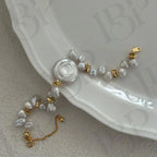 Large Disc Keshi Pearl Bracelet - Irregular Beauty Pearl