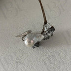 Edgy Baroque Pearl Ring - Sculptural Sterling Silver Statement Jewelry - Irregular Beauty Pearl