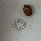 Baroque Pearl Ring - 925 Sterling Silver Beaded Band - Irregular Beauty Pearl