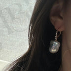 Baroque Pearl Drop Earrings - 18k Gold Vermeil - Irregular Beauty Pearl