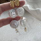 Baroque Pearl Drop Earrings – 14k Gold Filled - Irregular Beauty Pearl