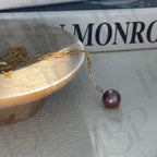 Lavender Purple Pearl Necklace - 14k Gold Filled Chain - Irregular Beauty Pearl