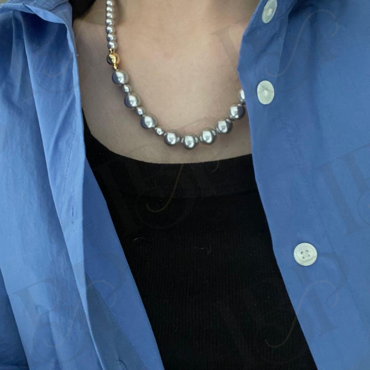 Swarovski Pearl Necklace - Sterling Silver or 14k Gold Filled - Irregular Beauty Pearl