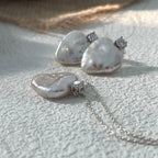 Heart Baroque Pearl Necklace - Sterling Silver - Irregular Beauty Pearl
