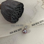 Purple Pearl Necklace - 925 Sterling Silver - Irregular Beauty Pearl