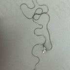 Baroque Pearl Necklace - 925 Sterling Silver Slider Chain - Irregular Beauty Pearl