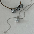 Baroque Pearl Necklace - 925 Sterling Silver Slider Chain - Irregular Beauty Pearl