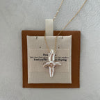 Natural Baroque Pearl Cross Pendant Necklace - Handmade Freshwater Pearl Jewelry - Irregular Beauty Pearl