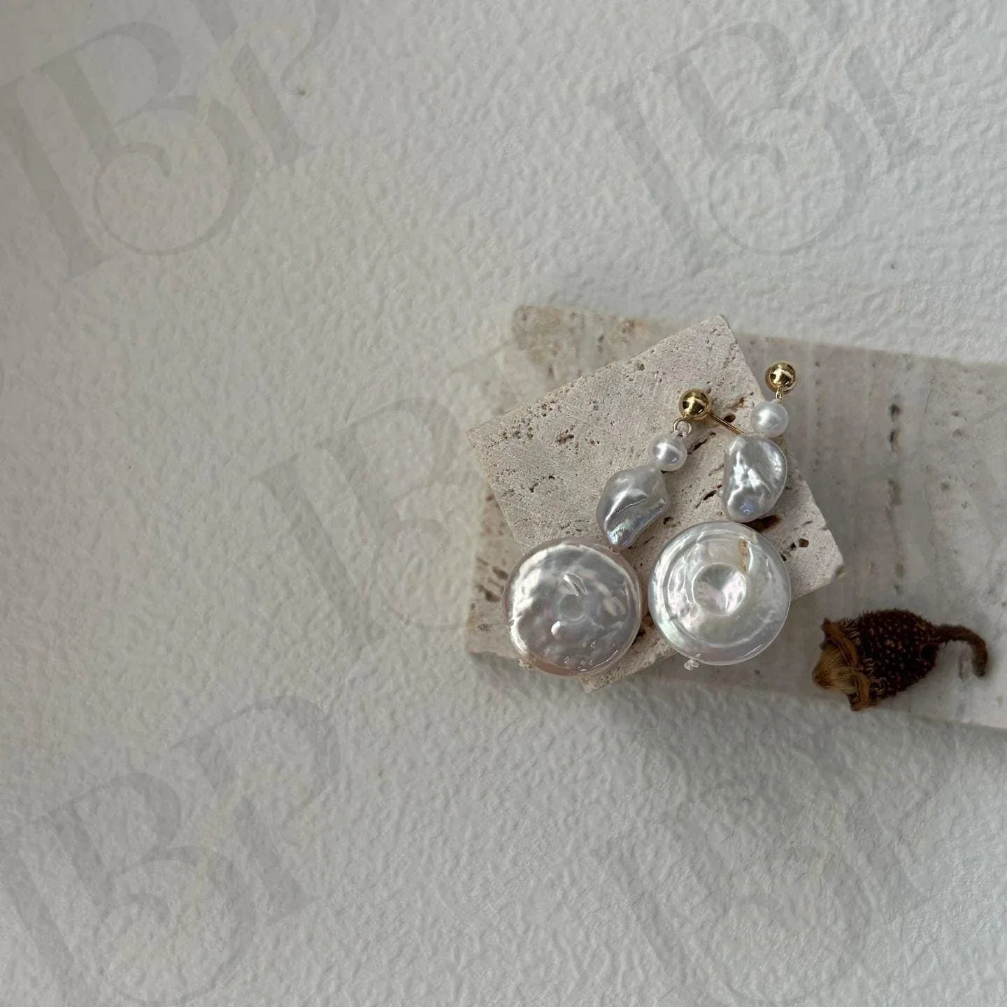 14k Gold Filled Pearl Drop Earrings - Irregular Beauty Pearl