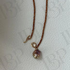 Baroque Fireball Pearl Necklace – Garnet Beads - Irregular Beauty Pearl