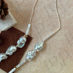 Large Baroque Pearl Necklace - 18k Gold Plated Chunky Strand - Irregular Beauty Pearl