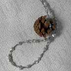 Sterling Silver Nugget and Baroque Pearl Necklace - Irregular Beauty Pearl