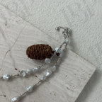 Sterling Silver Nugget and Baroque Pearl Necklace - Irregular Beauty Pearl
