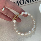 Irregular Baroque Pearl Bracelet -14k Gold Filled - Irregular Beauty Pearl
