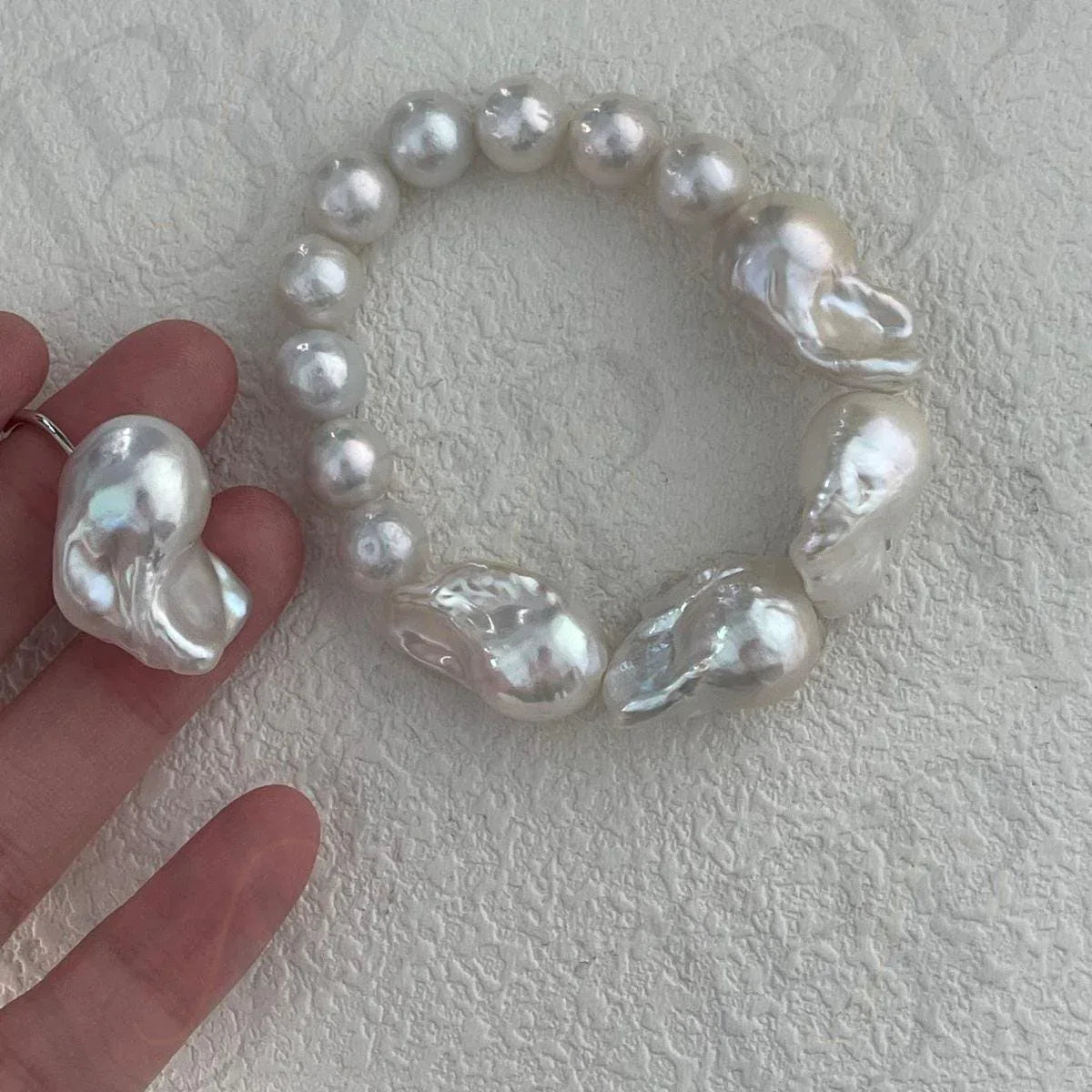 Chunky Baroque Pearl Bracelet – Irregular Freshwater Pearls - Irregular Beauty Pearl