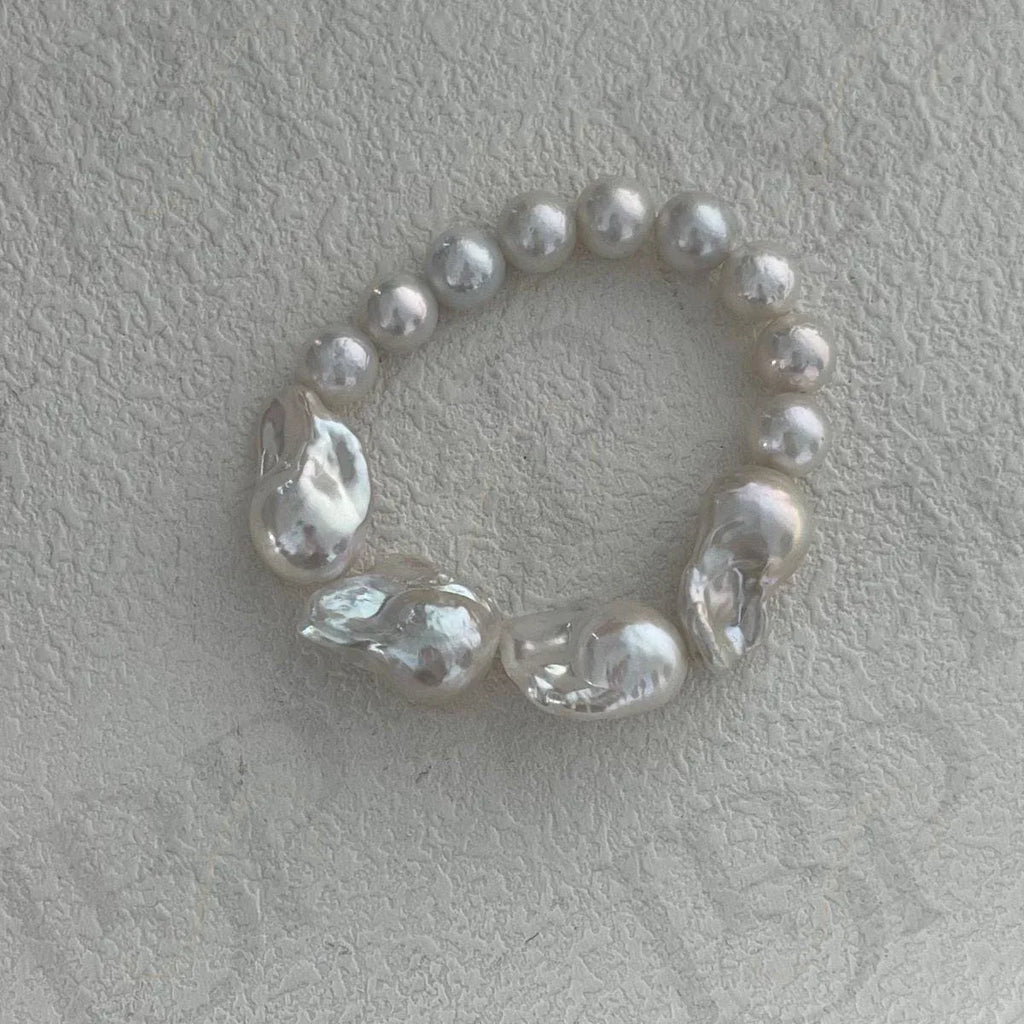 Chunky Baroque Pearl Bracelet – Irregular Freshwater Pearls - Irregular Beauty Pearl