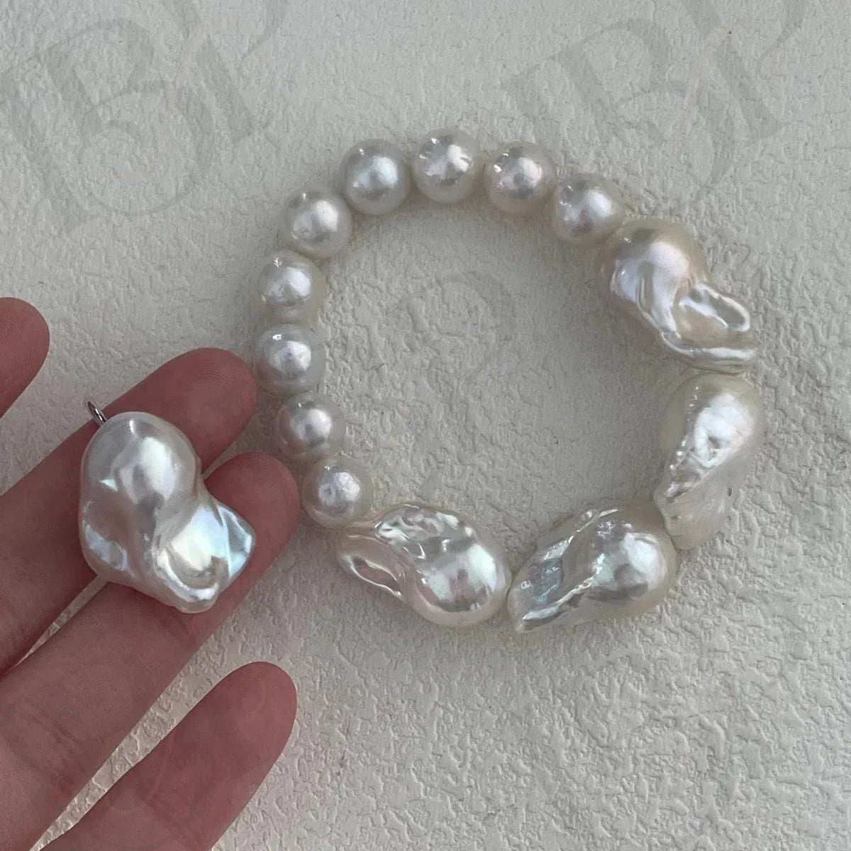 Chunky Baroque Pearl Bracelet – Irregular Freshwater Pearls - Irregular Beauty Pearl