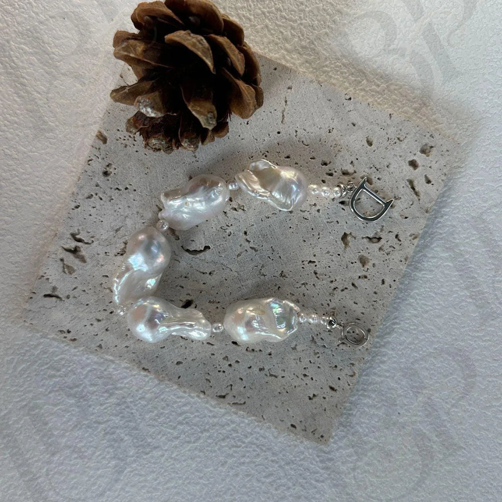 Chunky Baroque Pearl Bracelet - Irregular Beauty Pearl