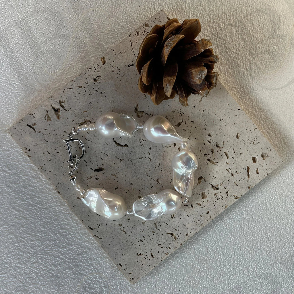 Chunky Baroque Pearl Bracelet - Irregular Beauty Pearl