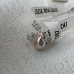 Baroque Pearl Ring - Sterling Silver Open Band - Irregular Beauty Pearl