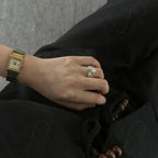 Large Keshi Pearl Ring - Adjustable 925 Sterling Silver Band - Irregular Beauty Pearl