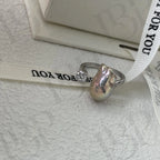 Baroque Pearl Ring - Sterling Silver Open Band - Irregular Beauty Pearl