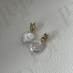 Baroque Pearl Drop Earrings – 14k Gold Filled - Irregular Beauty Pearl
