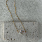 Ruby Zircon Petal Pearl Necklace - Irregular Beauty Pearl