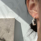 Interlocking Circle Earrings - Irregular Beauty Pearl