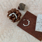 Interlocking Circle Earrings - Irregular Beauty Pearl