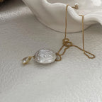 Coin Pearl Necklace - Irregular Beauty Pearl