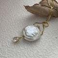 Coin Pearl Necklace - Irregular Beauty Pearl