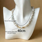 Winged Baroque Pearl Necklace - Irregular Beauty Pearl