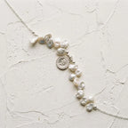 Sterling Silver Petal Pearl Necklace - Irregular Beauty Pearl