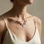 Sterling Silver Petal Pearl Necklace - Irregular Beauty Pearl