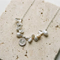 Sterling Silver Petal Pearl Necklace - Irregular Beauty Pearl