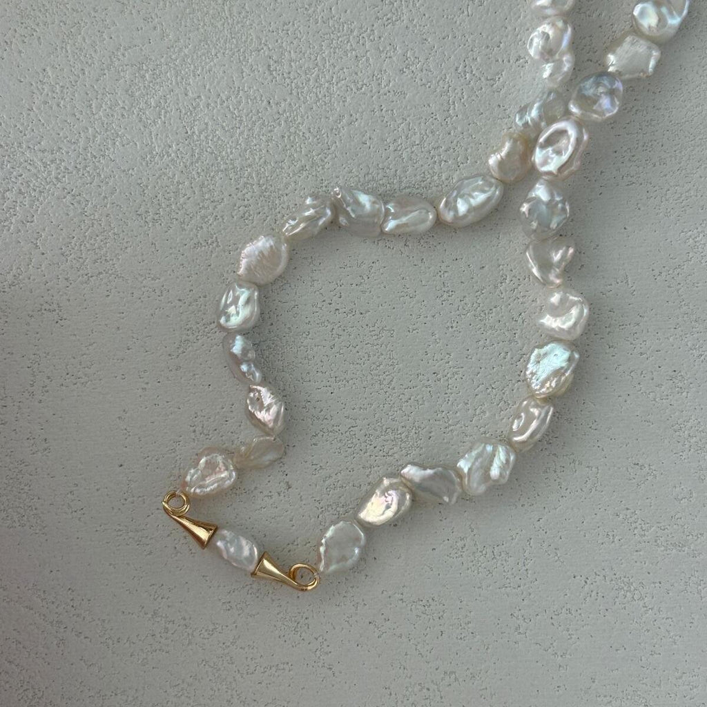 Winged Baroque Pearl Necklace - Irregular Beauty Pearl