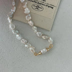 Winged Baroque Pearl Necklace - Irregular Beauty Pearl