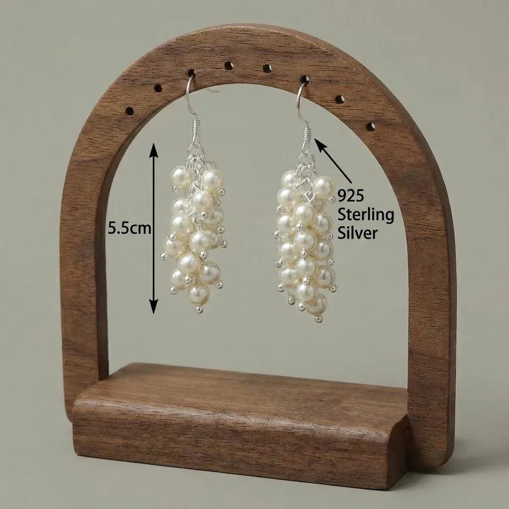 Grape Cluster Pearl Earrings - Irregular Beauty Pearl